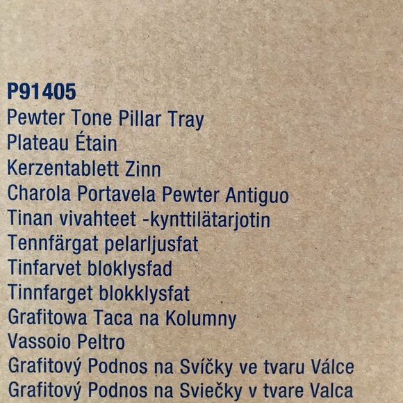 Pewter toned Party-lite pillar tray - Picture 7 of 7